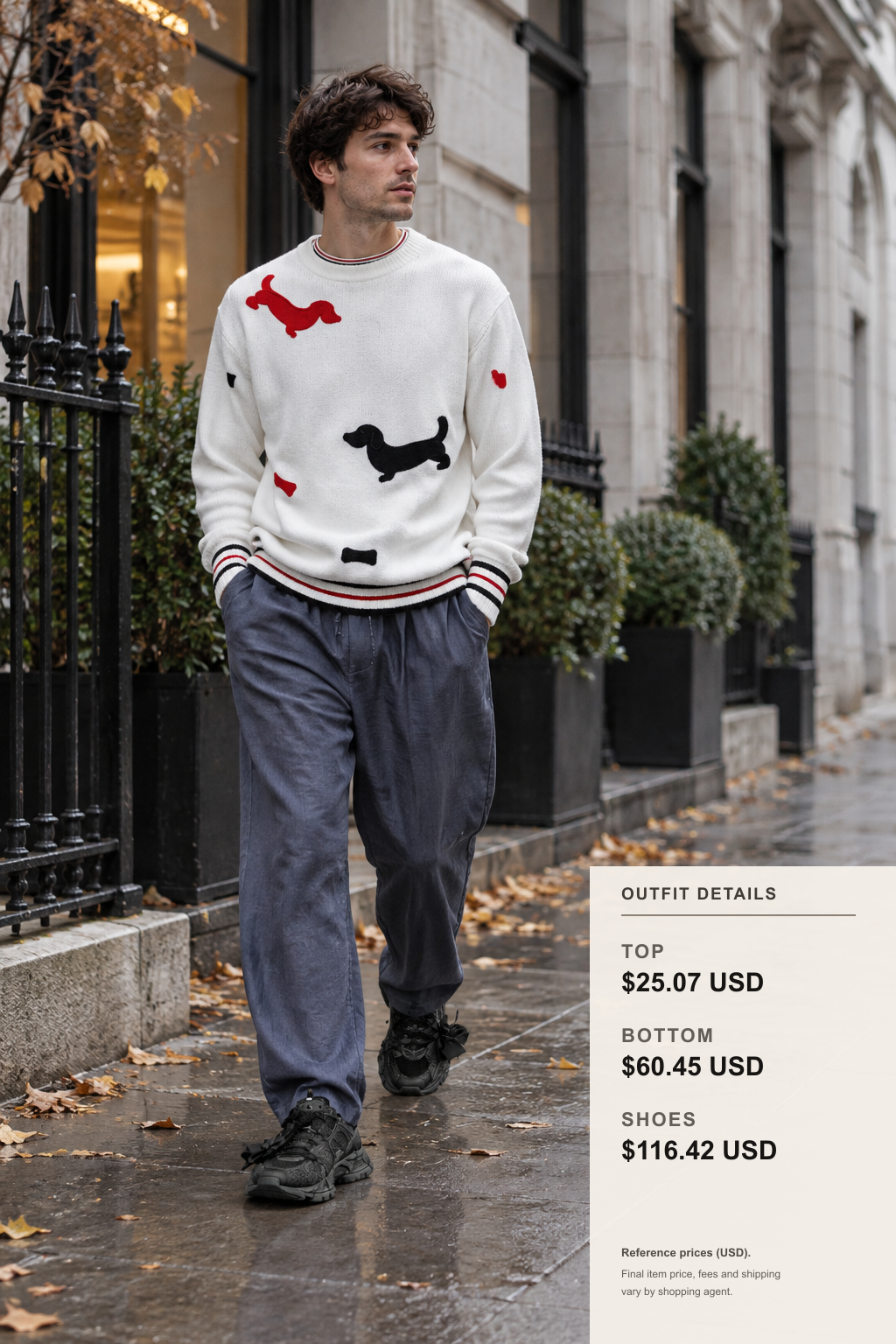 Thom Browne Cardigan Outfit Guide outfit 1 full-body street style for fashionreps