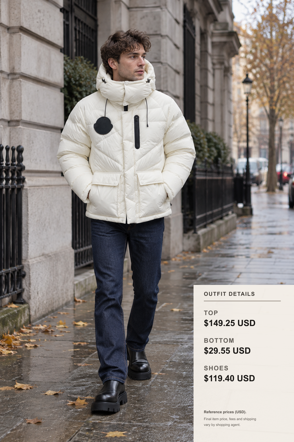 Moncler Winter Jacket: 3 Color Outfit Ideas outfit 1 full-body street style for fashionreps