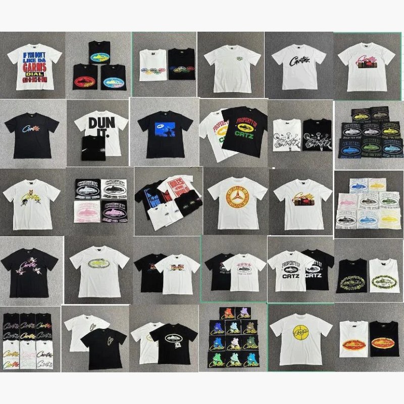 Corteiz Graphic Print Multicolor T-Shirt Collection Review: Loose Crew Neck, 3D-Effect Lettering, S–3XL