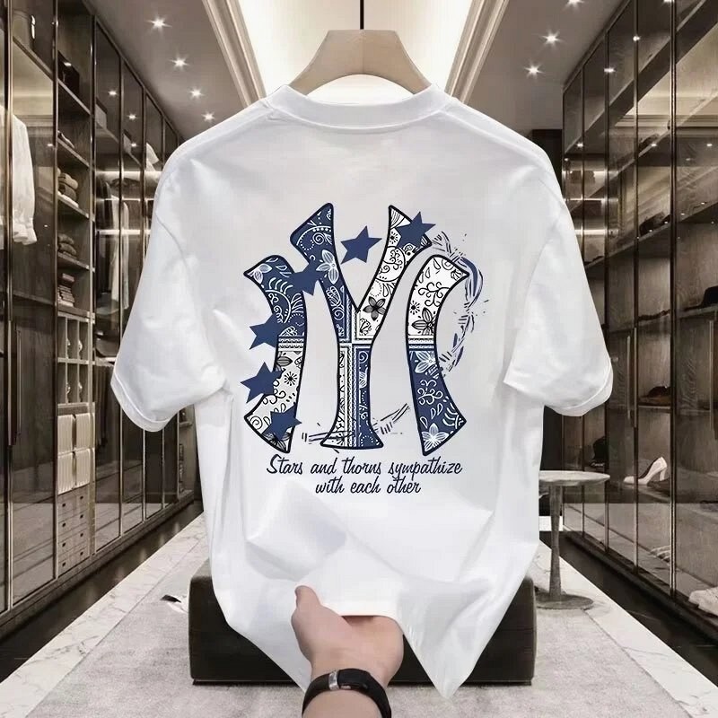 MLB Blue Printed Streetwear T-Shirt—Special Offer Review: The Fabric Spec You Can't Check and the Fit Window You Can