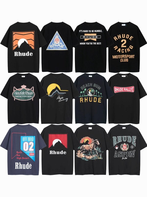 Rhude "Dark" Series T-Shirt Collection Review: Boxy Cotton Print Tees, Bench-Checked