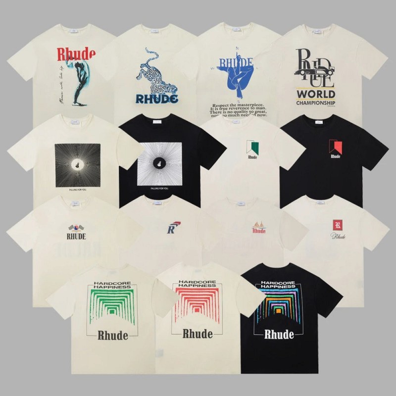Rhude Multicolor T-Shirt Collection Review: A Mid-Sleeve Tee on the Spec Sheet, a Short Sleeve in the Hand