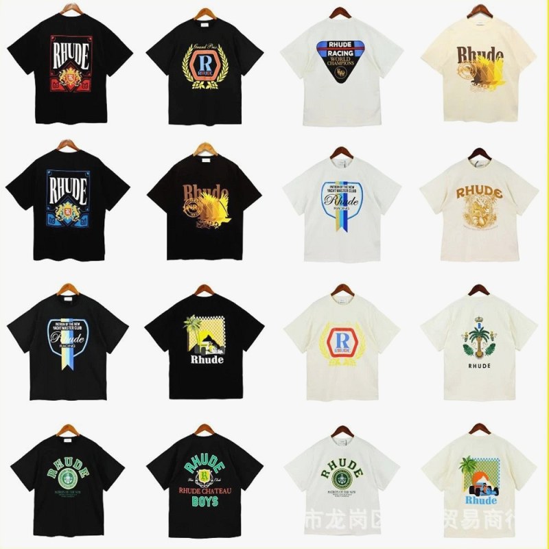 Rhude Trendy T-Shirts with Various Printed Designs Review: A $8.36 240g Cotton Tee, Bench-Checked
